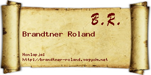 Brandtner Roland névjegykártya