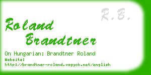 roland brandtner business card